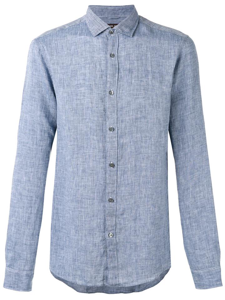 Michael Kors Chambray Shirt, Men's, Size: Small, Blue, Linen/flax