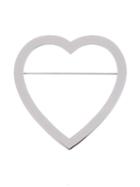 Givenchy Heart Shaped Brooch, Women's, Metallic