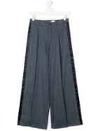 Max & Lola Wide-leg Trousers - Blue