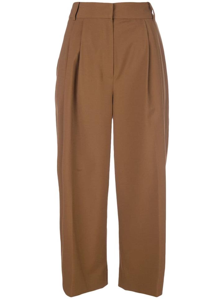 Tibi Edith Pleating Stella Culottes - Brown