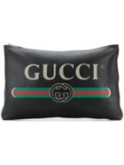 Gucci Logo Clutch Bag - Black