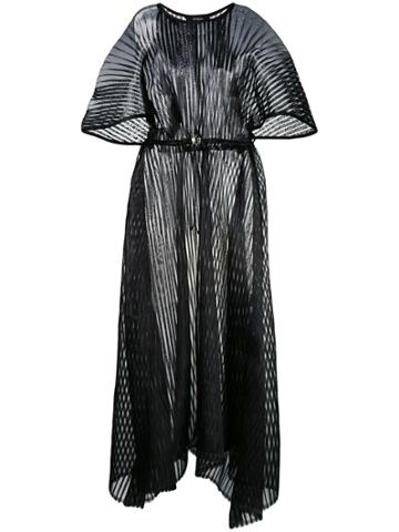 Sid Neigum Structured Sheer Pleated Dress - Black