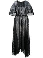 Sid Neigum Structured Sheer Pleated Dress - Black
