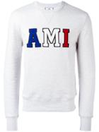 Ami Alexandre Mattiussi Ami Logo Sweatshirt - Grey
