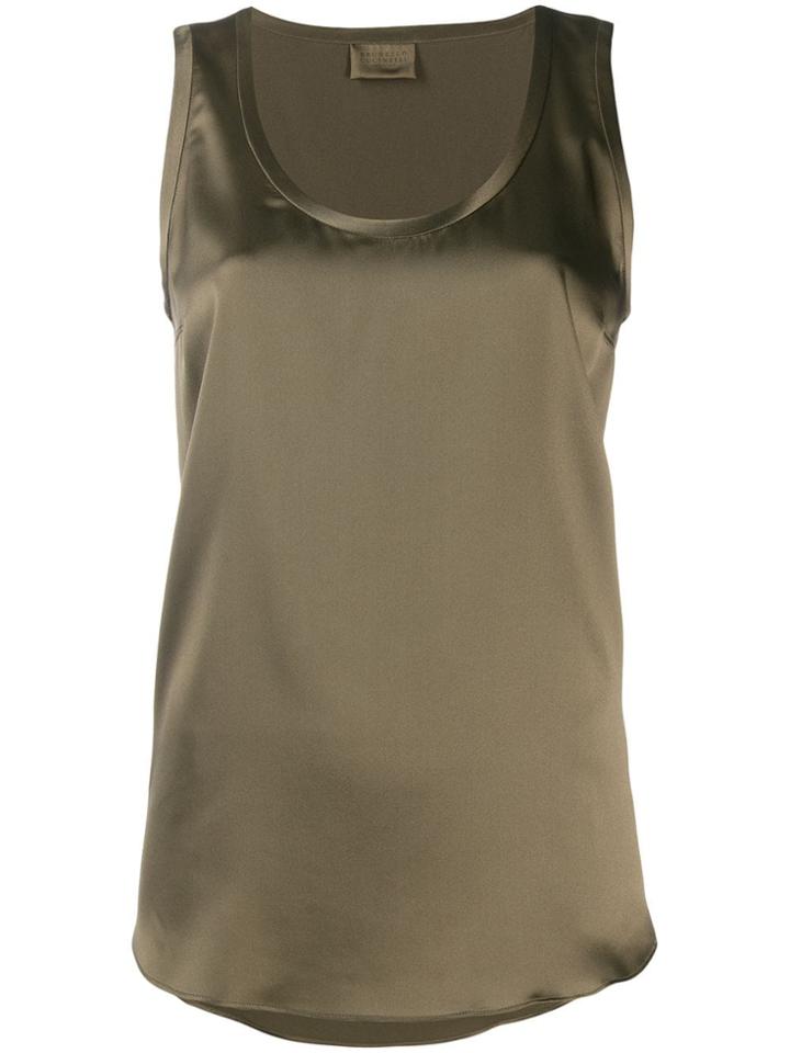 Brunello Cucinelli Sleeveless Shift Top - Green