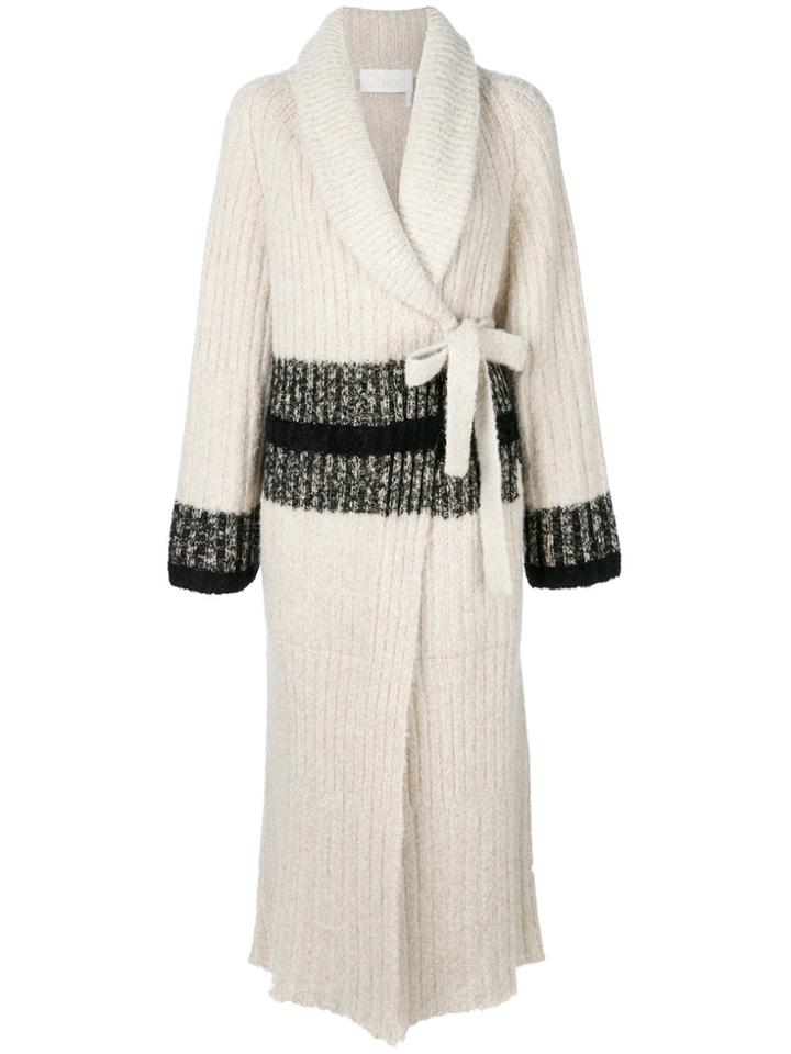 Chloé Patterned Long Cardigan - Nude & Neutrals
