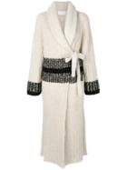 Chloé Patterned Long Cardigan - Nude & Neutrals