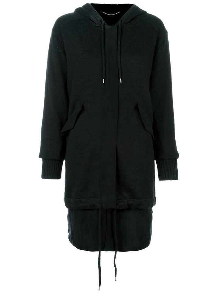 Diesel 'mequo' Cardi-coat, Women's, Size: Medium, Black, Acrylic/cupro/wool