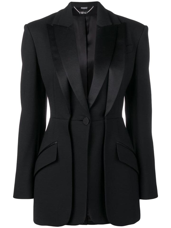 Alexander Mcqueen Double Lapel Tuxedo Jacket - Black