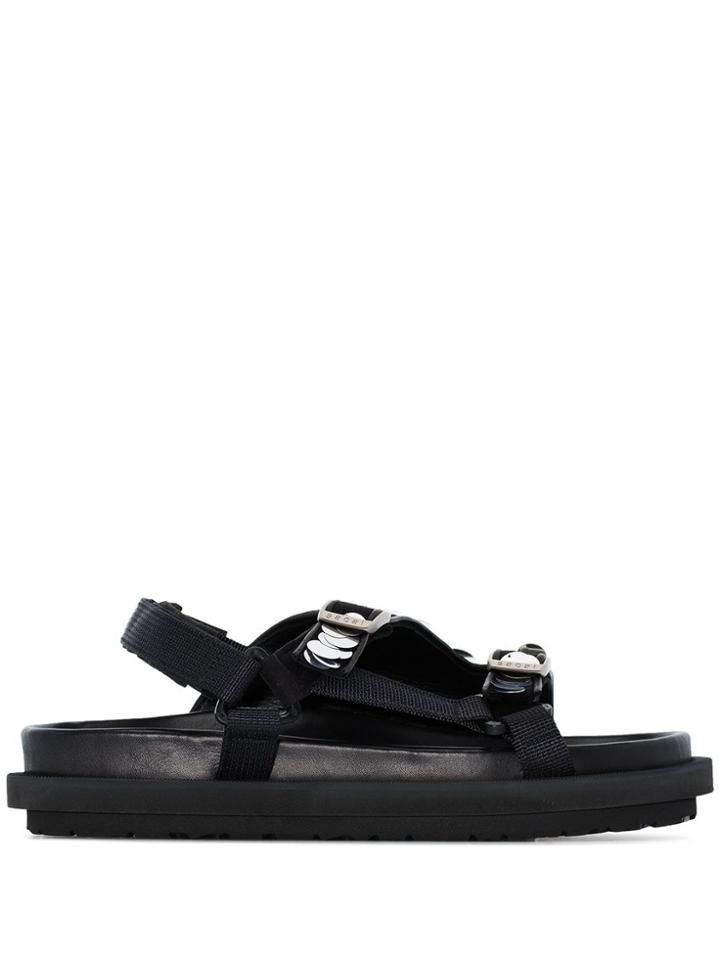 Sacai Sequin Strap Sandals - Black