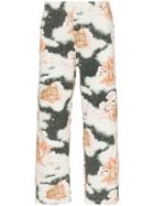 Vyner Articles Hawaiian Print And Elasticated Denim Trousers -