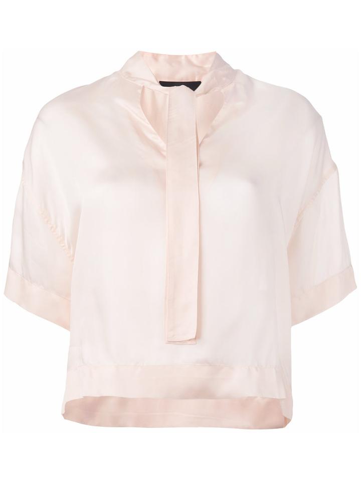 Diesel Pussy Bow Blouse, Women's, Size: Medium, Nude/neutrals, Viscose