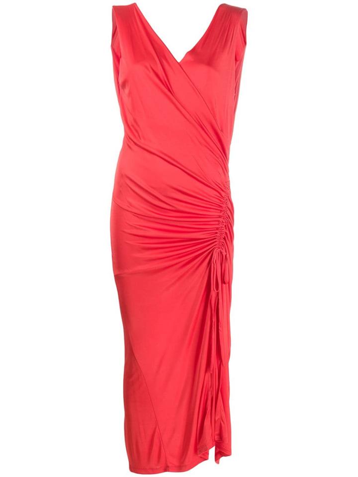 Each X Other Ruched Side Dress - Red