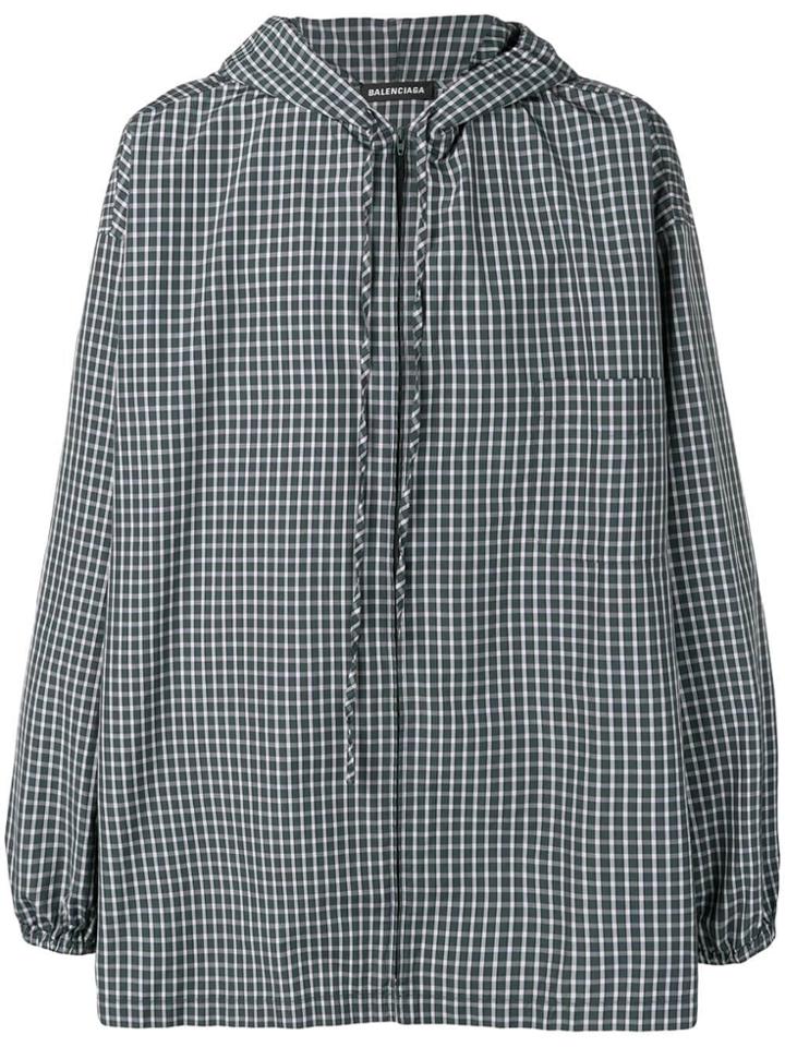 Balenciaga Hooded Oversized Shirt - Green