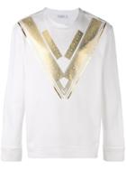 Versace Collection Metallic Print Sweatshirt - White