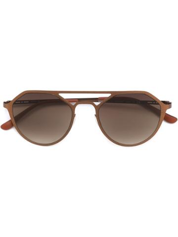 Italia Independent Aviator Sunglasses - Brown