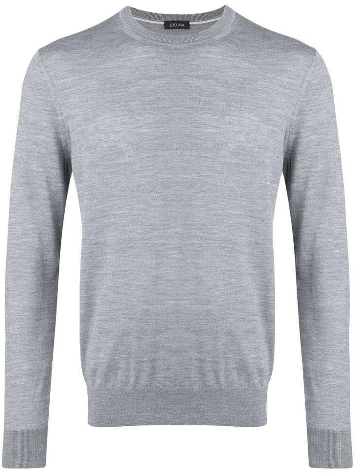 Z Zegna Knitted Jumper - Grey