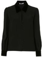 Nk Velvet Collar Shirt - Black