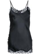 Gold Hawk - Lace Trim Cami Top - Women - Silk/nylon - M, Women's, Black, Silk/nylon