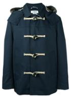 Thom Browne Duffle Coat, Men's, Size: 2, Blue, Cotton/feather Down/beaver Fur