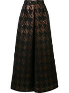 Martin Grant Houndstooth Single Pleat Skirt