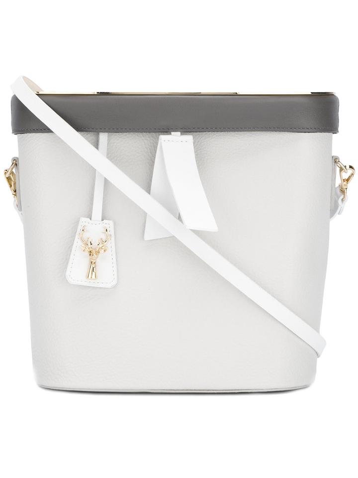 Savas - Victoria Crossbody Bag - Women - Calf Leather/metal (other) - One Size, Women's, Grey, Calf Leather/metal (other)