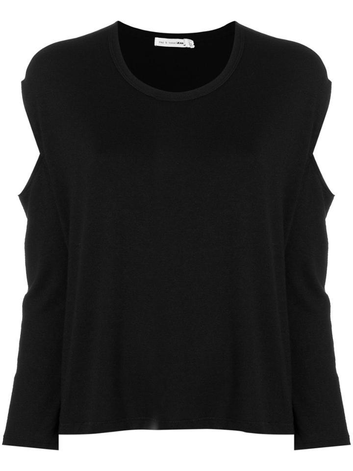 Rag & Bone /jean Open Shoulder T-shirt - Black