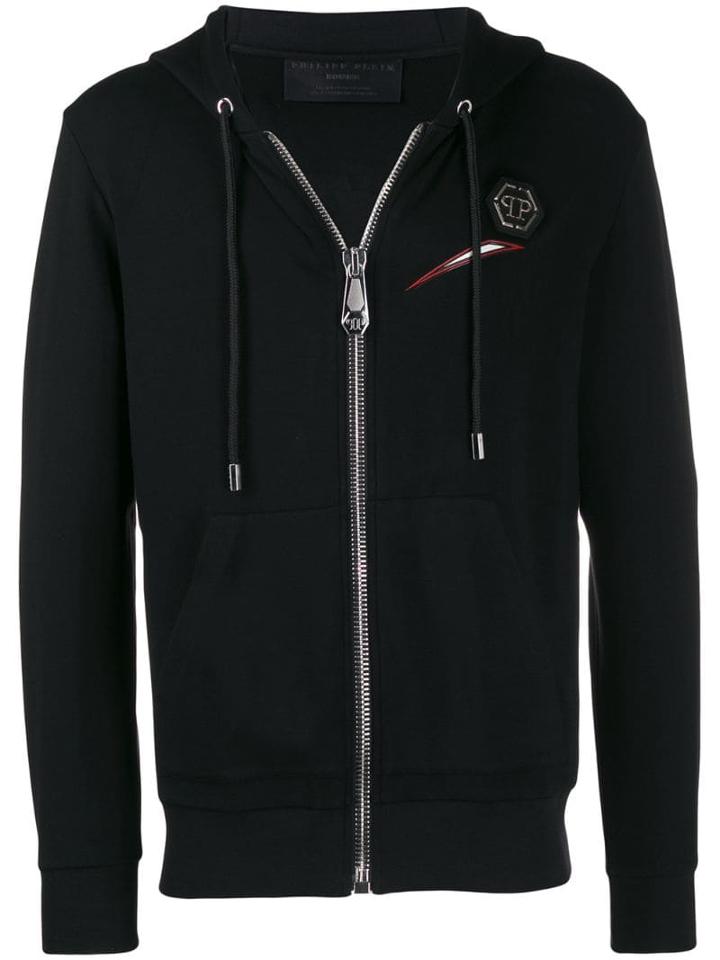 Philipp Plein Space Plein Zipped Hoodie - Black
