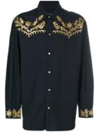 Jean Paul Gaultier Vintage Embroidered Western Style Shirt - Blue