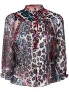 Just Cavalli Button Up Printed Blouse - Multicolour
