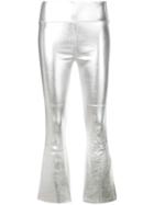 Sprwmn Cropped Fitted Trousers - Silver