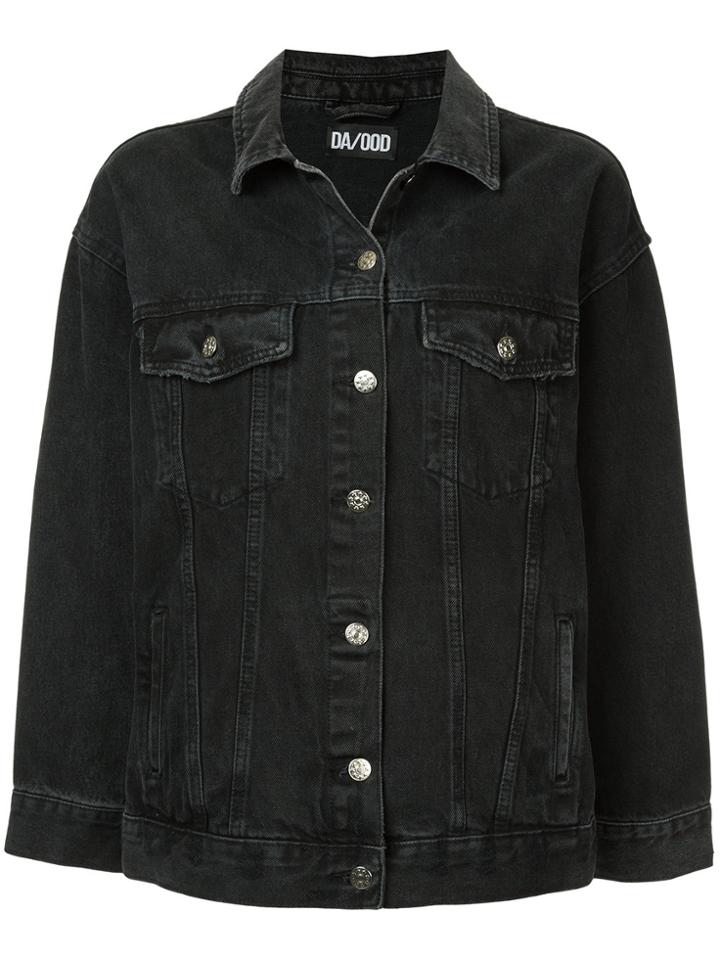 Dalood Dragon Embroidered Denim Jacket - Black