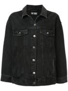 Dalood Dragon Embroidered Denim Jacket - Black