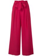 Forte Forte Cropped Palazzo Pants - Pink & Purple
