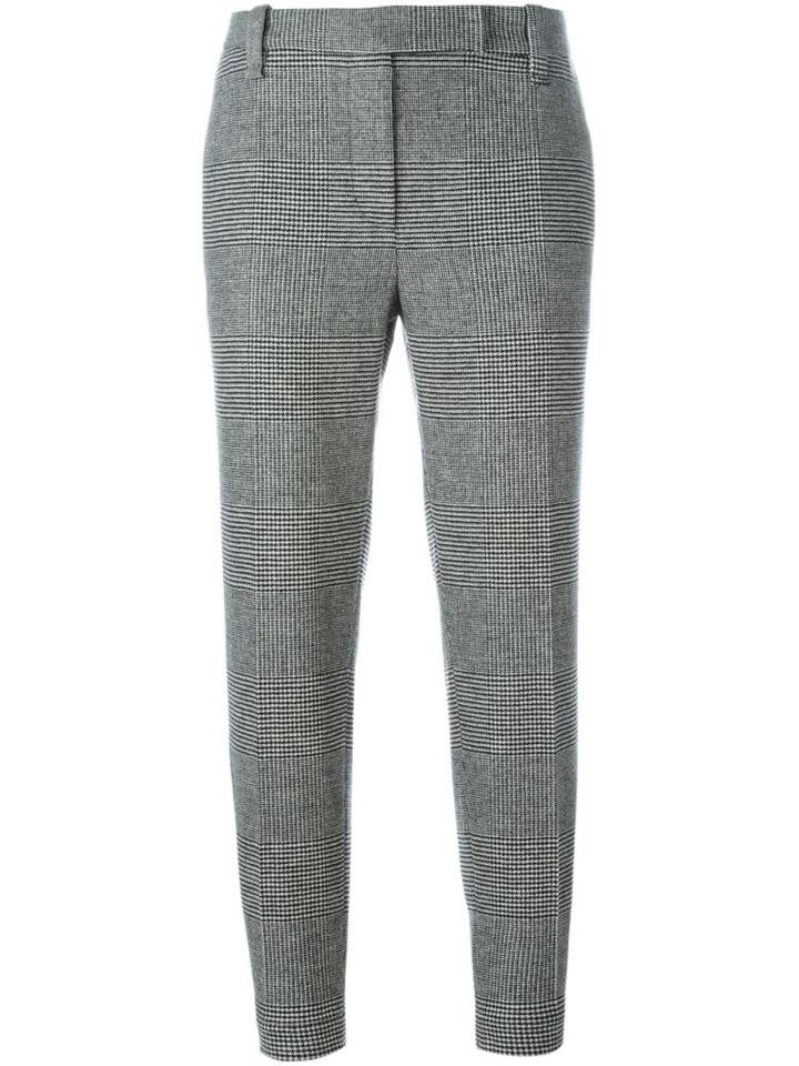 Brunello Cucinelli Cropped Tailored Trousers, Women's, Size: 46, Black, Polyester/spandex/elastane/acetate/virgin Wool