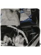 Discord Yohji Yamamoto Abstract Print Scarf - Black