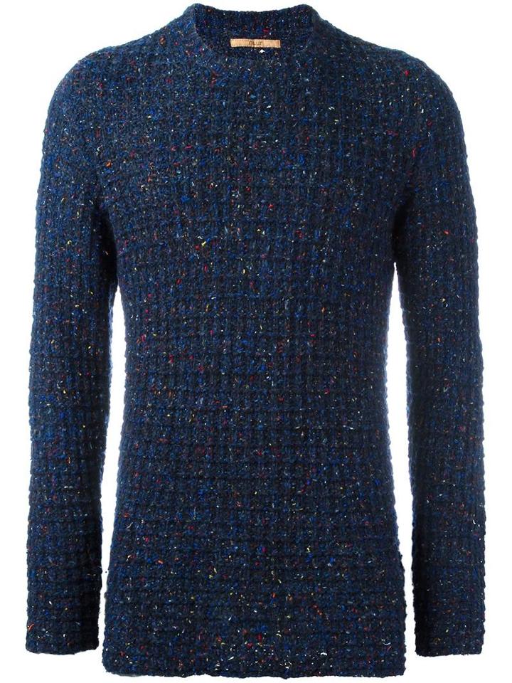 Nuur Crew Neck Jumper, Men's, Size: 52, Blue, Nylon/silk/wool