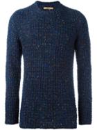 Nuur Crew Neck Jumper, Men's, Size: 52, Blue, Nylon/silk/wool