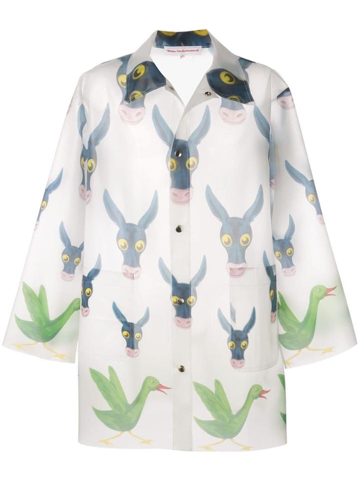 Walter Van Beirendonck Short Overcoat - White