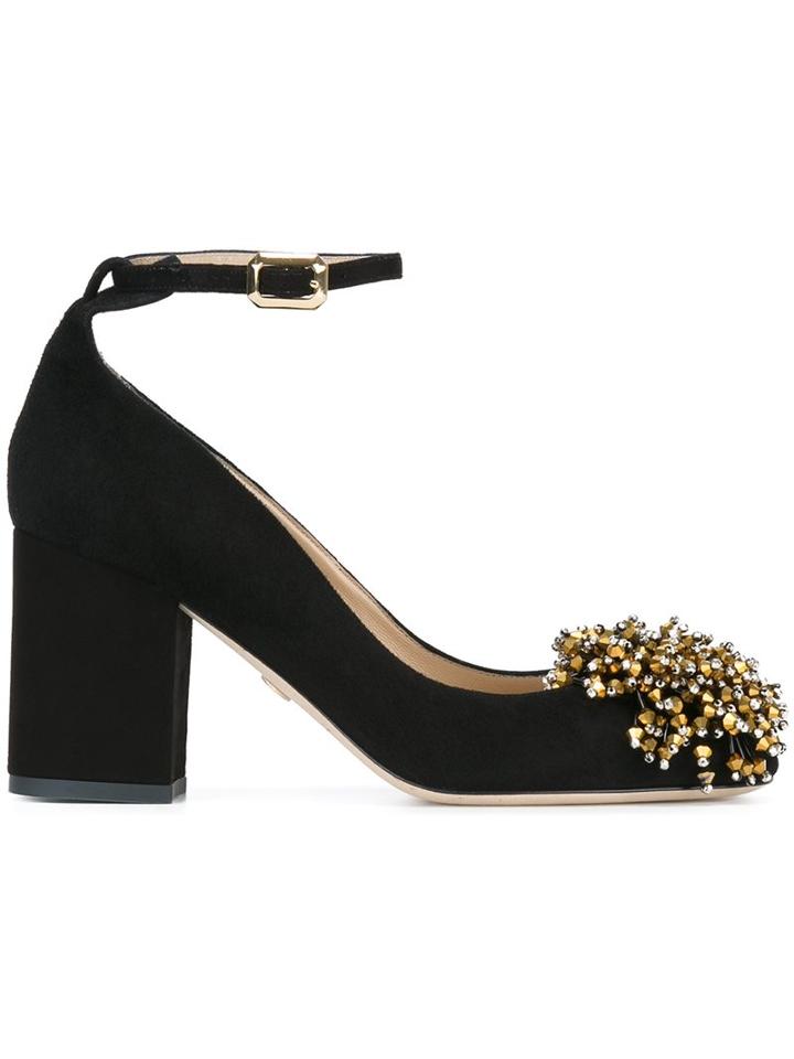Elie Saab Pom-pom Sling Back Pumps