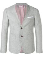 Thom Browne Trompe L'oiel Detail Melton Sport Coat - Grey