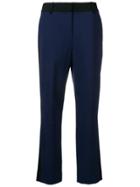 Diane Von Furstenberg Stripe Trim Trousers - Blue