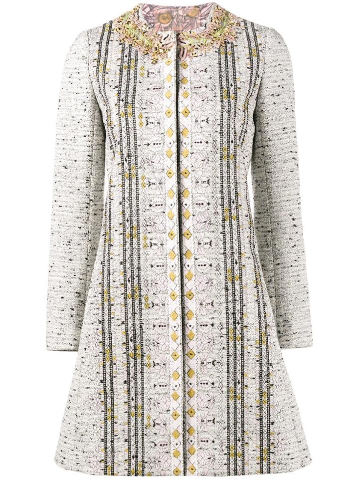 Giambattista Valli Embroidered Tweed Coat - Multicolour