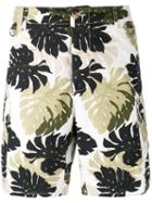 Ermanno Scervino - Leaf Print Cargo Shorts - Men - Cotton - 50, White, Cotton