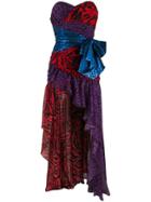 Faith Connexion Asymmetric Patchwork Gown - Blue