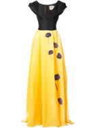 Carolina Herrera Embroidered Ball Gown - Yellow & Orange