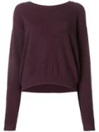 N.peal Crewneck Cropped Jumper - Pink & Purple