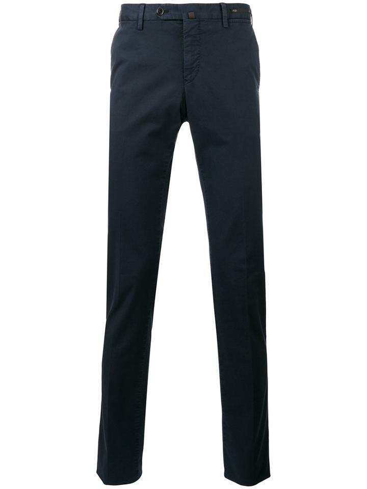Pt01 Super Slim Fit Chinos, Men's, Size: 46, Blue, Cotton/linen/flax/spandex/elastane