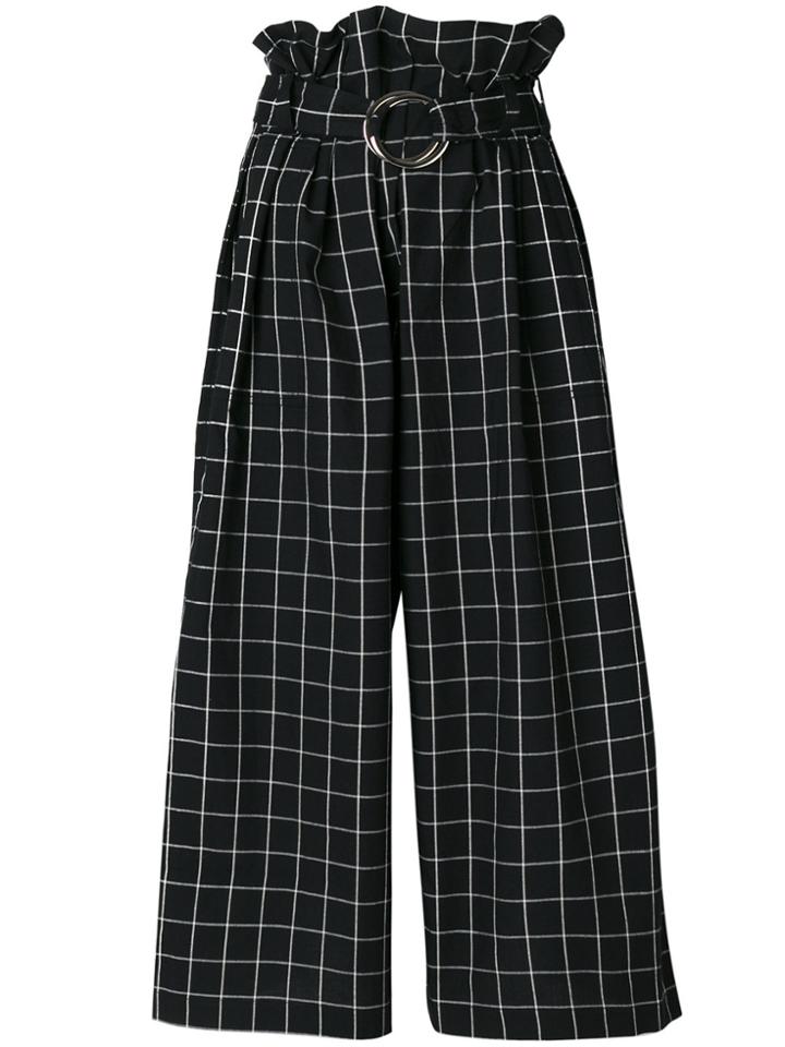 Rejina Pyo Tilly Belted Wide Trousers - Black