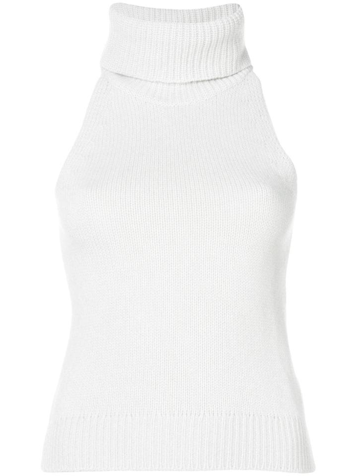 Lamberto Losani Turtleneck Tank - Nude & Neutrals